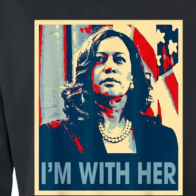 Im With Her Kamala Vote For 2024 President Kamala Harris Vote President Kamala Cropped Pullover Crew