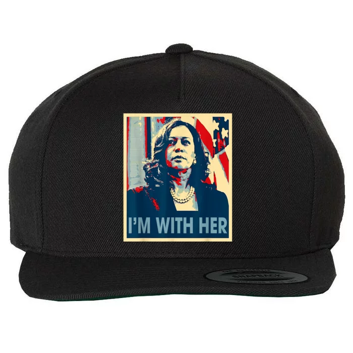 Im With Her Kamala Vote For 2024 President Kamala Harris Vote President Kamala Wool Snapback Cap