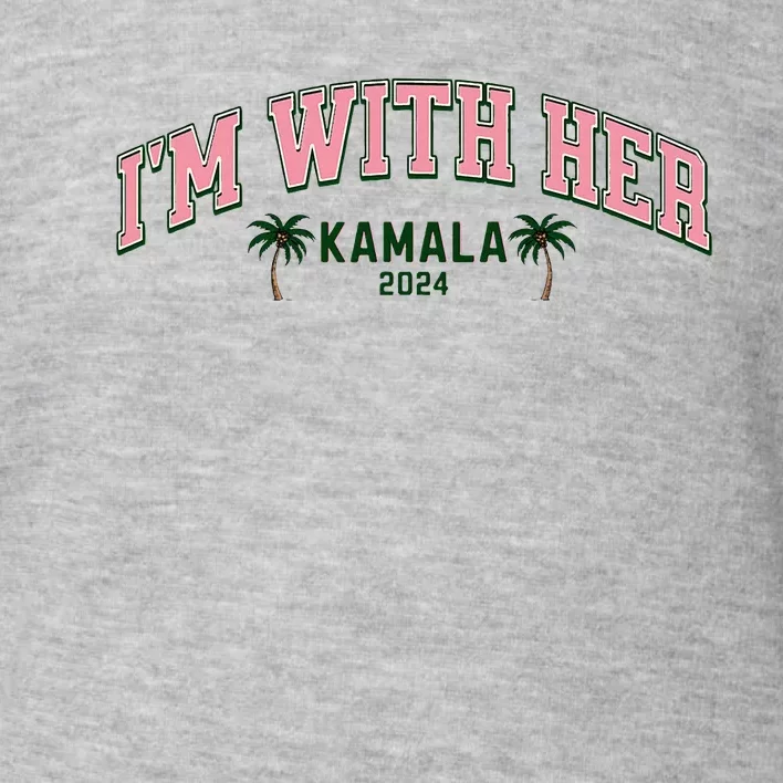 IM With Her Coconut Tree Kamala Toddler Sweatshirt