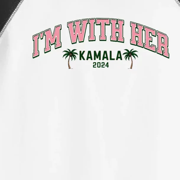 IM With Her Coconut Tree Kamala Toddler Fine Jersey T-Shirt