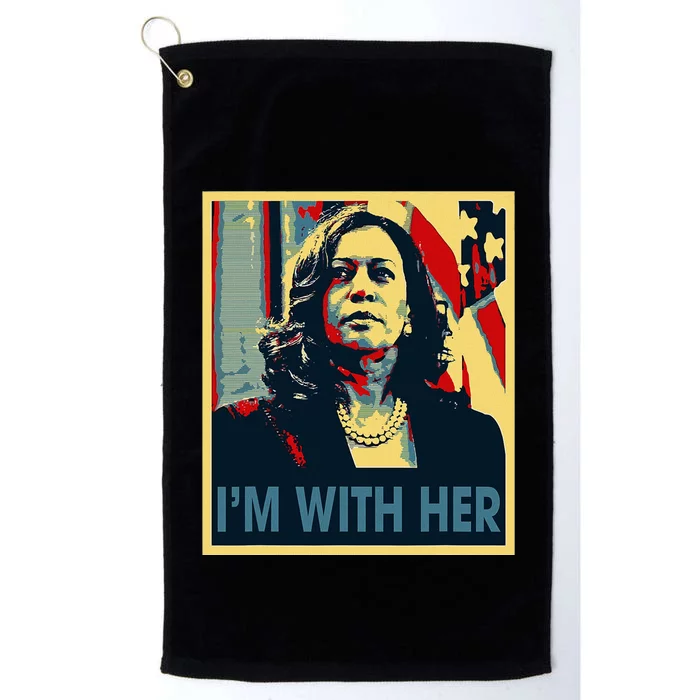 IM With Her Kamala Vote For 2024 President Kamala Harris Platinum Collection Golf Towel