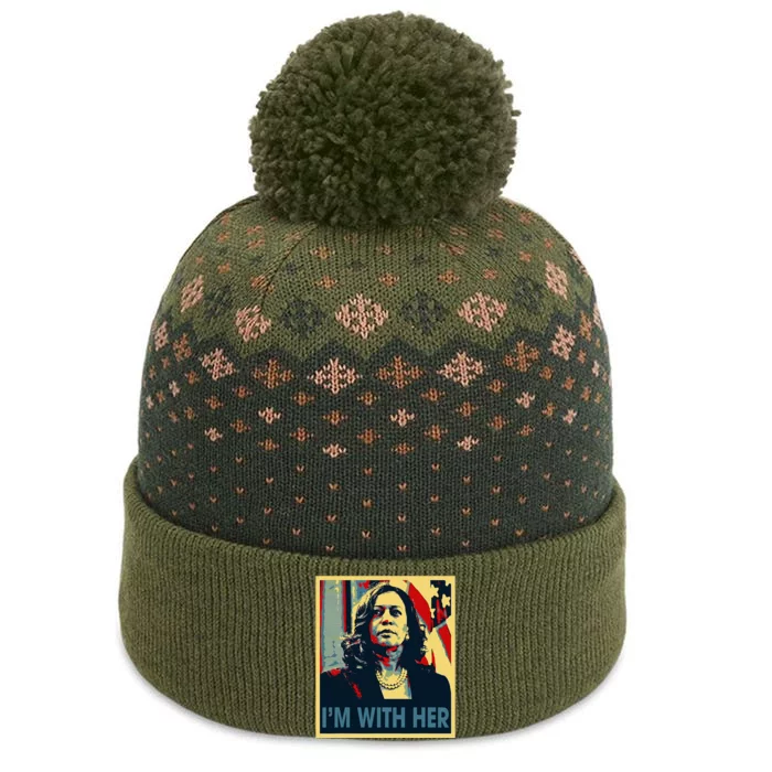 IM With Her Kamala Vote For 2024 President Kamala Harris The Baniff Cuffed Pom Beanie