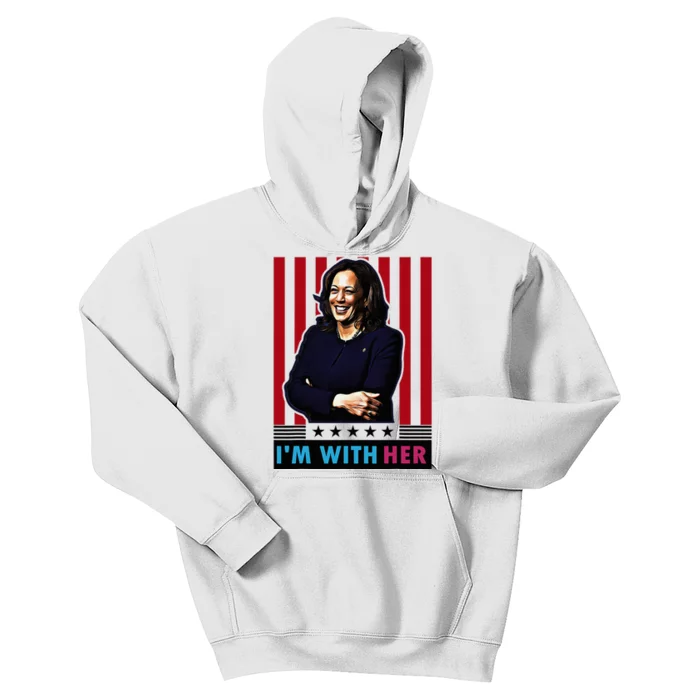 IM With Her Kamala Vote For 2024 President Kamala Harris Kids Hoodie