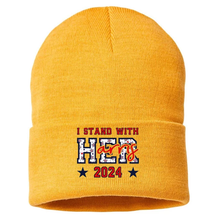 IM With Her President Kamala Election Sustainable Knit Beanie