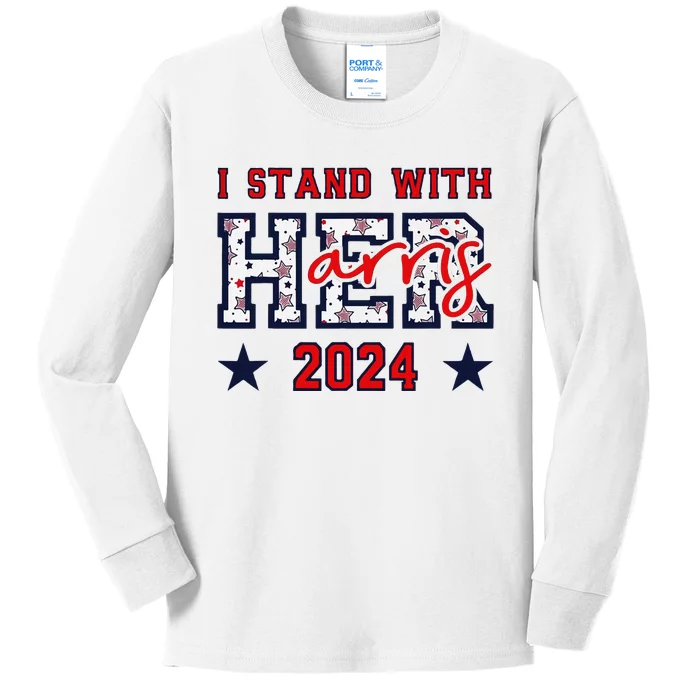 IM With Her President Kamala Election Kids Long Sleeve Shirt