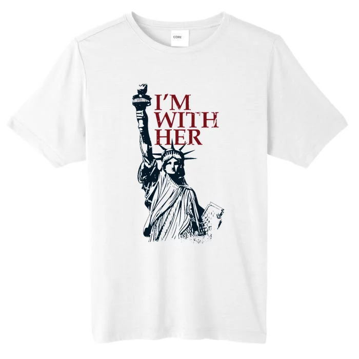 IM With Her Statue Of Lady Liberty Patriotic ChromaSoft Performance T-Shirt