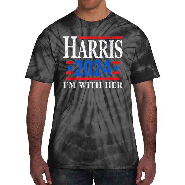 Im With Her Kamala Vote For 2024 President Kamalaharris Tie-Dye T-Shirt