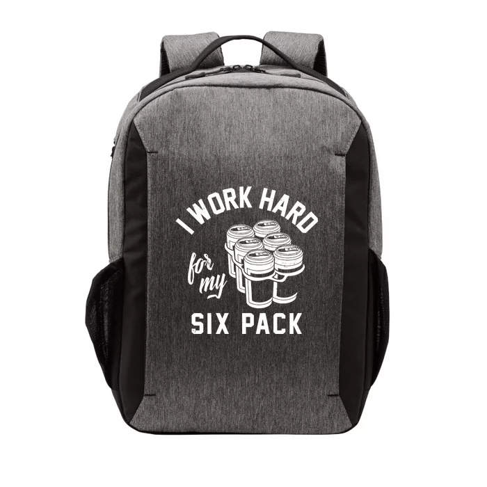 I Work Hard For My Six Pack Funny Beer Meme Vector Backpack