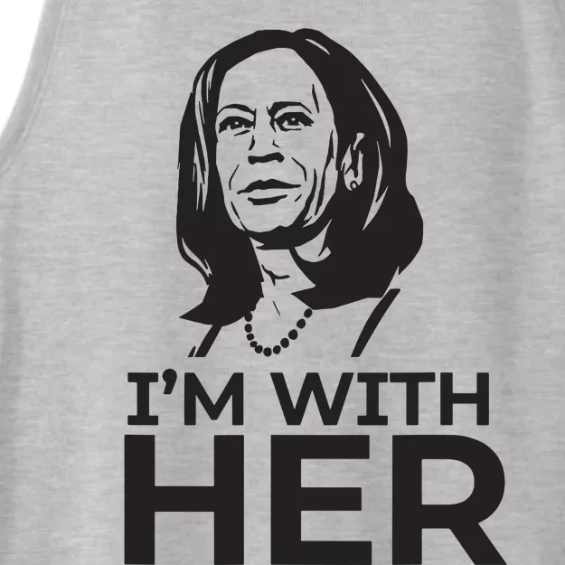 Im With Her 2024 Vote President Kamala Harris Election Meme Ladies Tri-Blend Wicking Tank