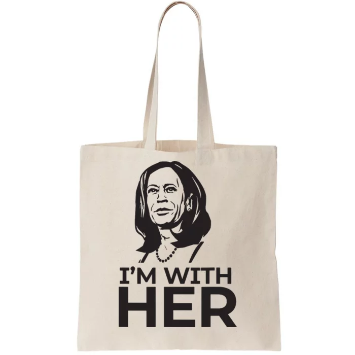 Im With Her 2024 Vote President Kamala Harris Election Meme Tote Bag