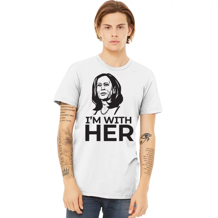 Im With Her 2024 Vote President Kamala Harris Election Meme Premium T-Shirt