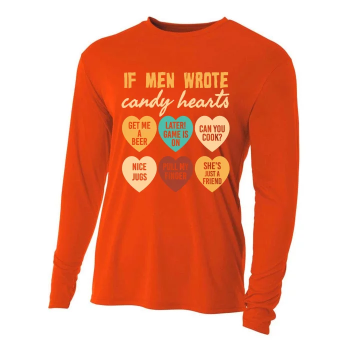 If Wrote Hearts Of Candy Beer Cook Valentine Quote Tees Funny Gift Cooling Performance Long Sleeve Crew