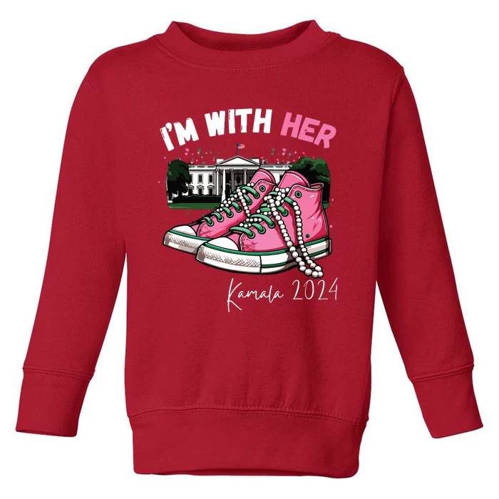 Im With Her Kamal 2024 Toddler Sweatshirt