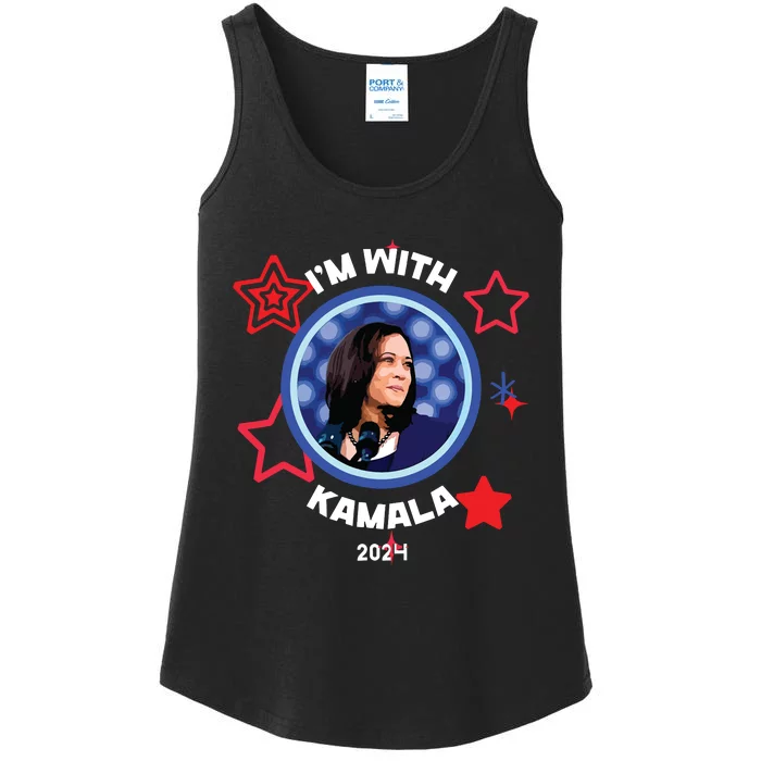 Im With Her Kamala Vote For 2024 President Kamalaharris Ladies Essential Tank