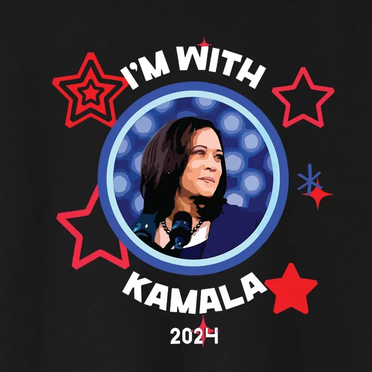 Im With Her Kamala Vote For 2024 President Kamalaharris Women's Crop Top Tee