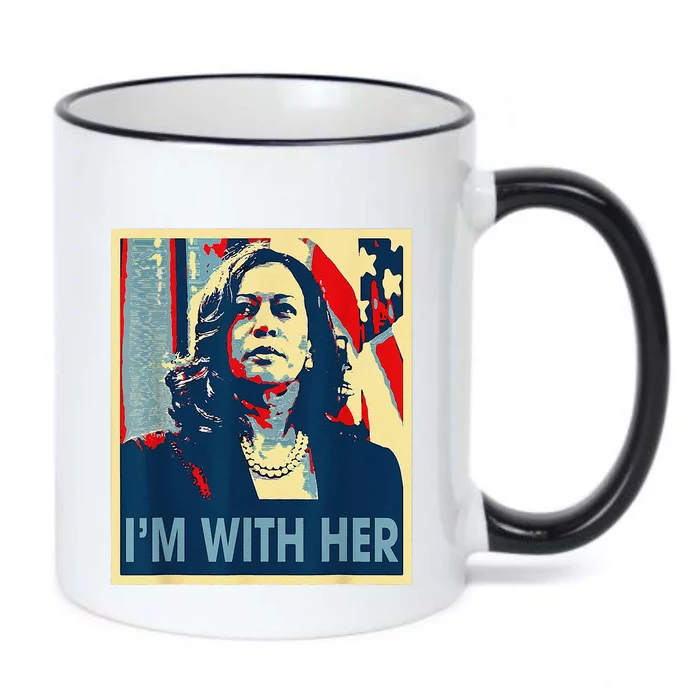 IM With Her Kamala Vote For 2024 President Kamalaharris Black Color Changing Mug