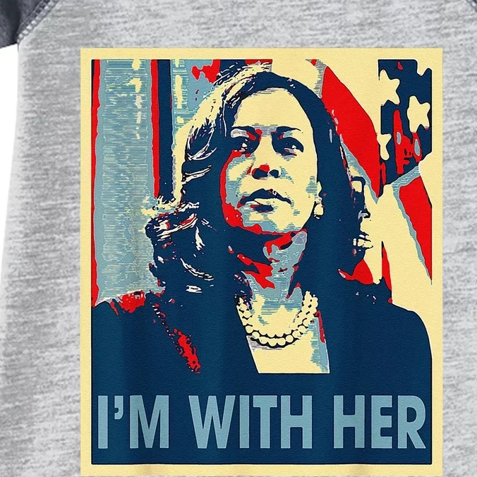 IM With Her Kamala Vote For 2024 President Kamalaharris Infant Baby Jersey Bodysuit