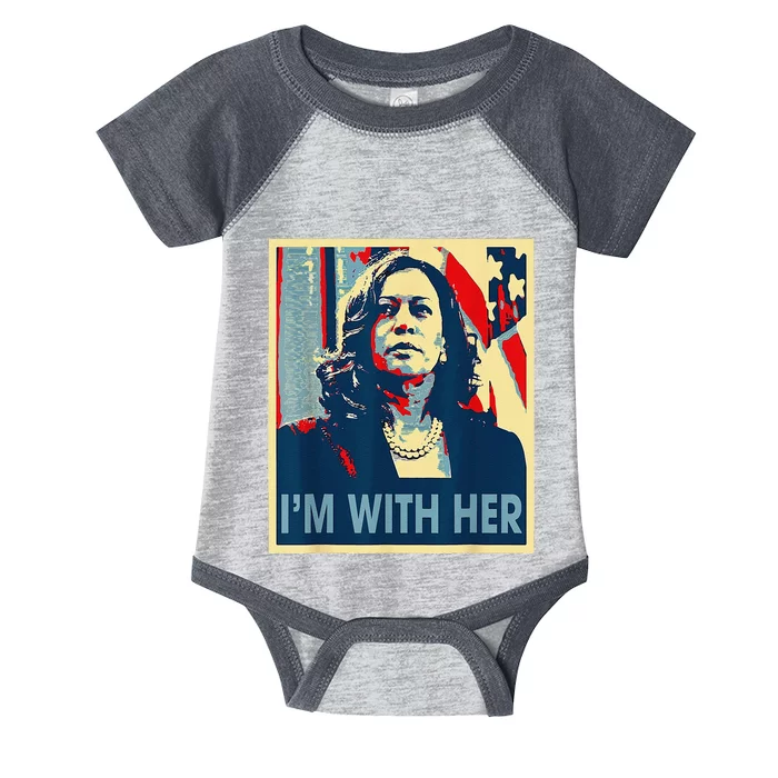 IM With Her Kamala Vote For 2024 President Kamalaharris Infant Baby Jersey Bodysuit