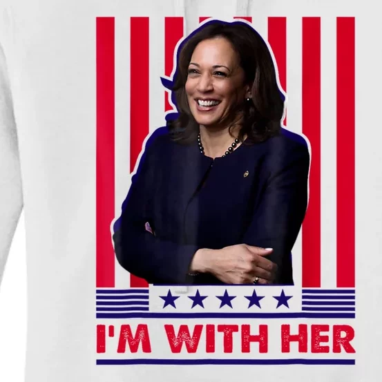 IM With Her Kamala Vote For 2024 President Women's Pullover Hoodie