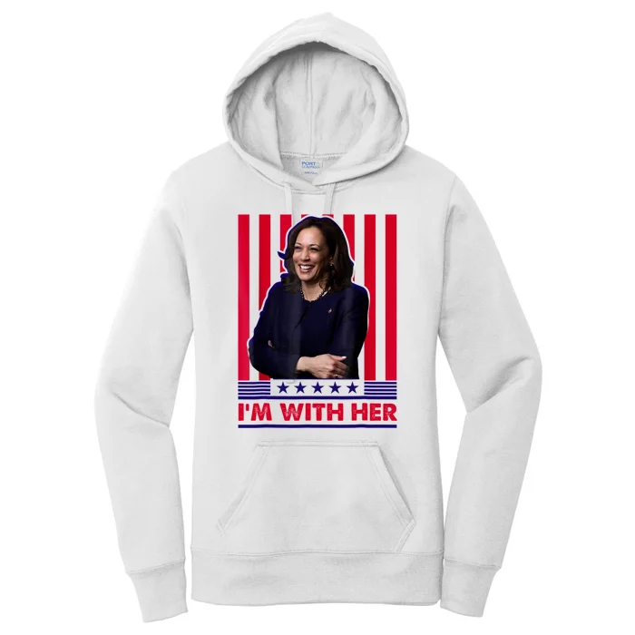 IM With Her Kamala Vote For 2024 President Women's Pullover Hoodie