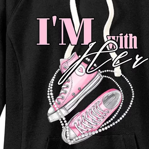 IM With Her Chucks And Pearls Election 2024 Women's Fleece Hoodie