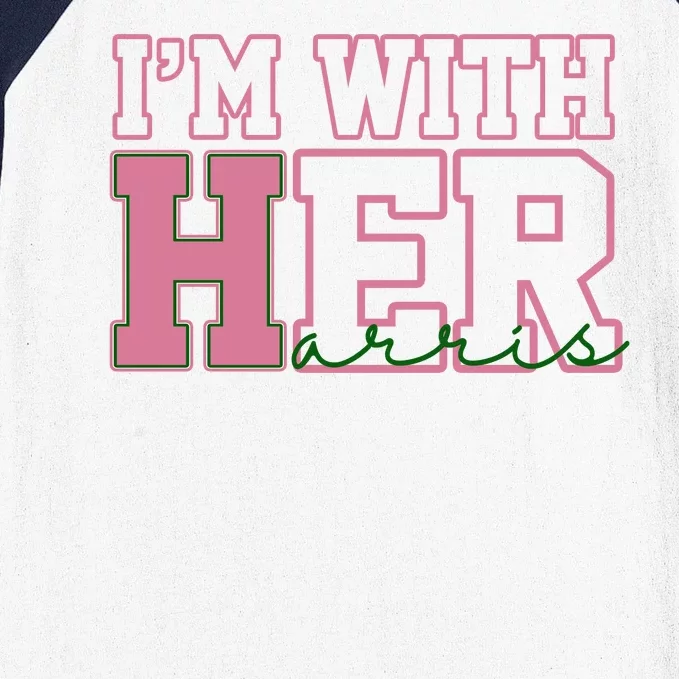 Im With Her Kamala Harris 2024 President Vote Baseball Sleeve Shirt