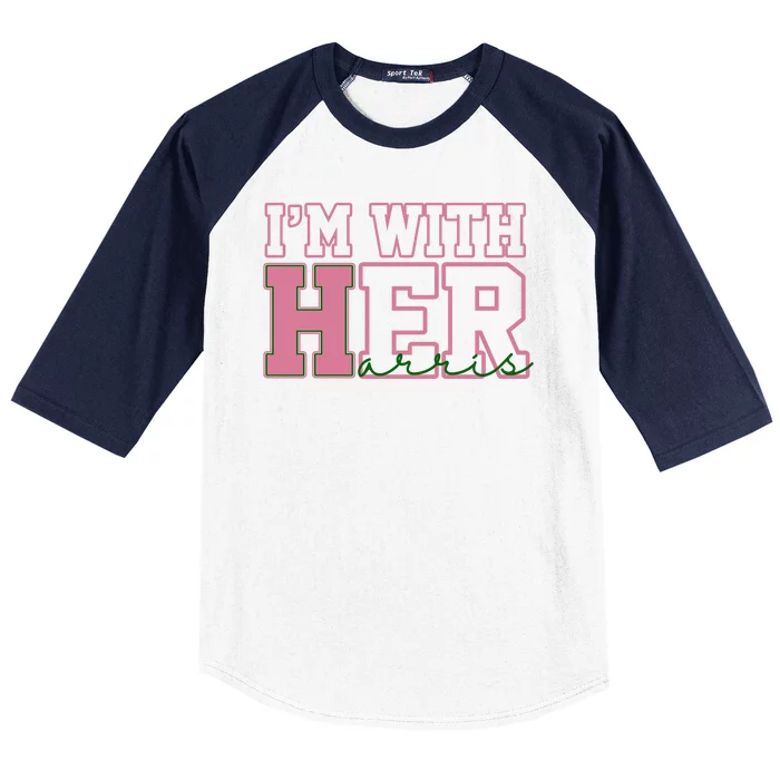 Im With Her Kamala Harris 2024 President Vote Baseball Sleeve Shirt