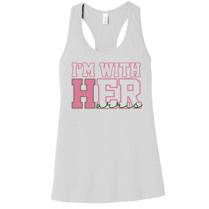 Im With Her Kamala Harris 2024 President Vote Women's Racerback Tank