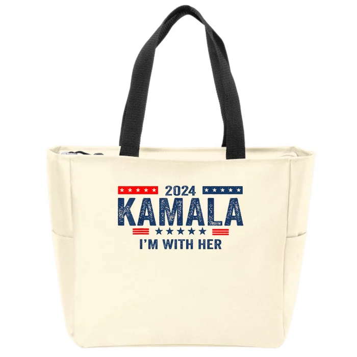 IM With Her Kamala Vote For 2024 President Kamalaharris Zip Tote Bag