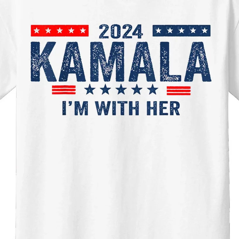 IM With Her Kamala Vote For 2024 President Kamalaharris Kids T-Shirt