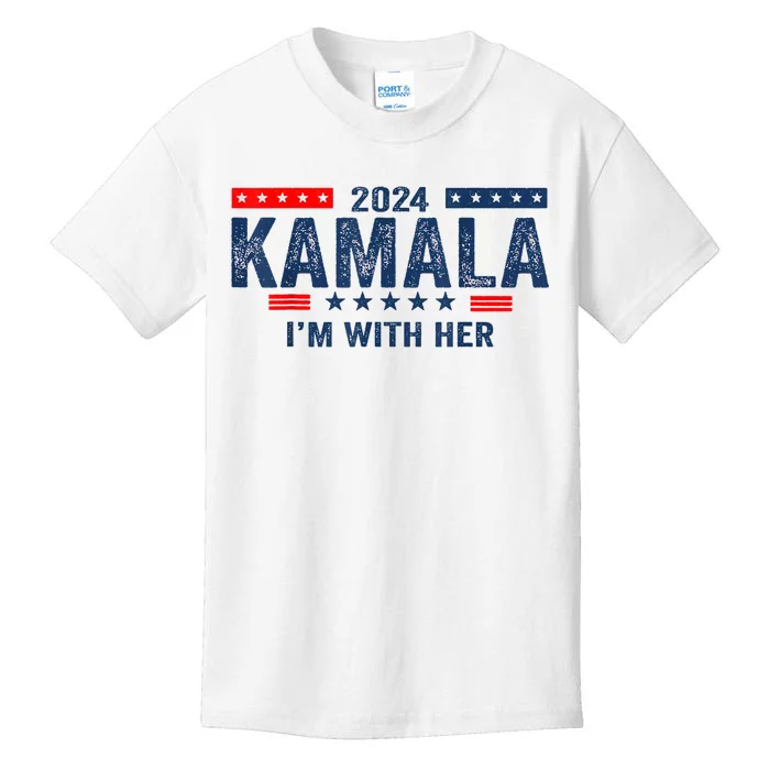 IM With Her Kamala Vote For 2024 President Kamalaharris Kids T-Shirt