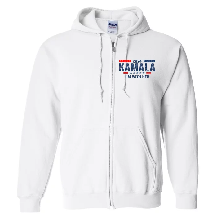 IM With Her Kamala Vote For 2024 President Kamalaharris Full Zip Hoodie