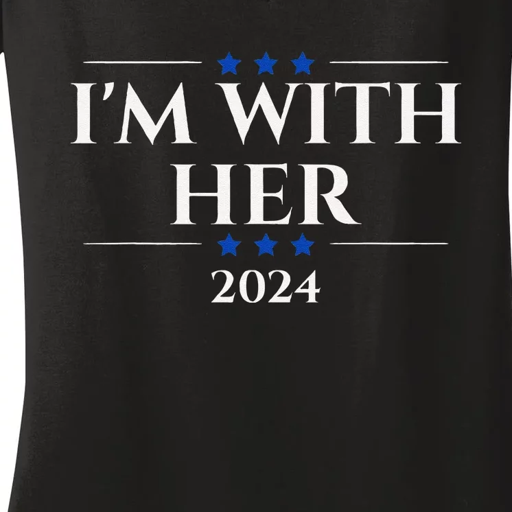 IM With Her Kamala Women's V-Neck T-Shirt