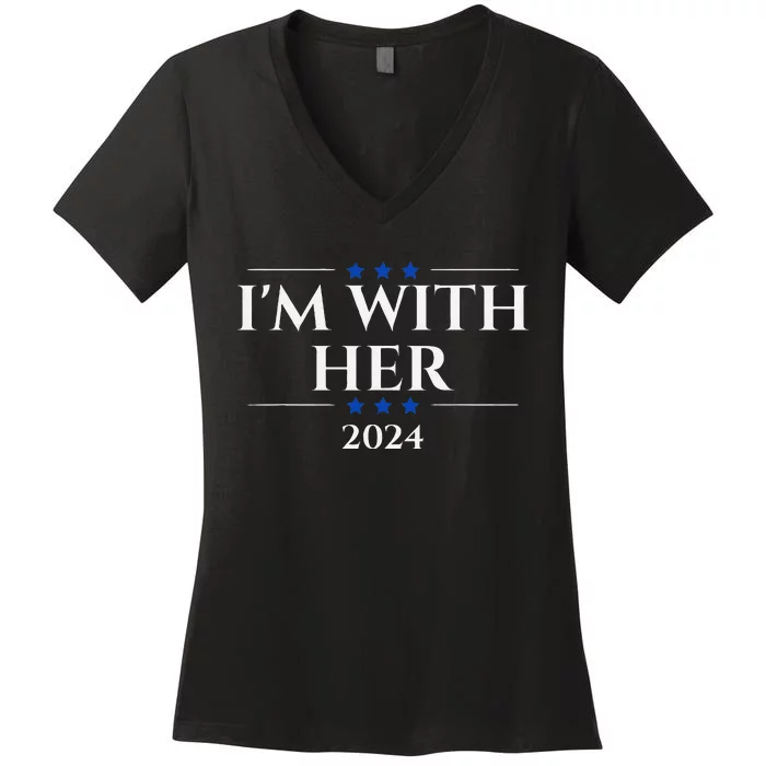 IM With Her Kamala Women's V-Neck T-Shirt