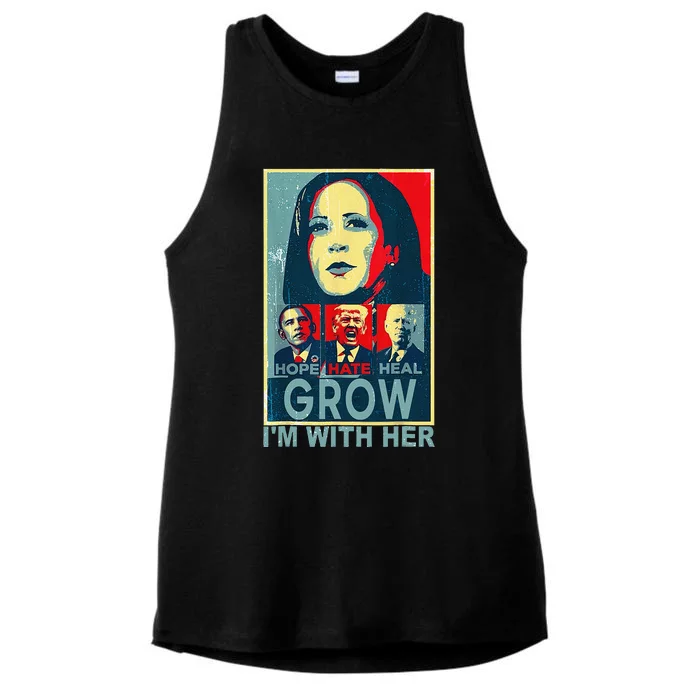 IM With Her Kamala Vote For 2024 President Kamalaharris Ladies Tri-Blend Wicking Tank