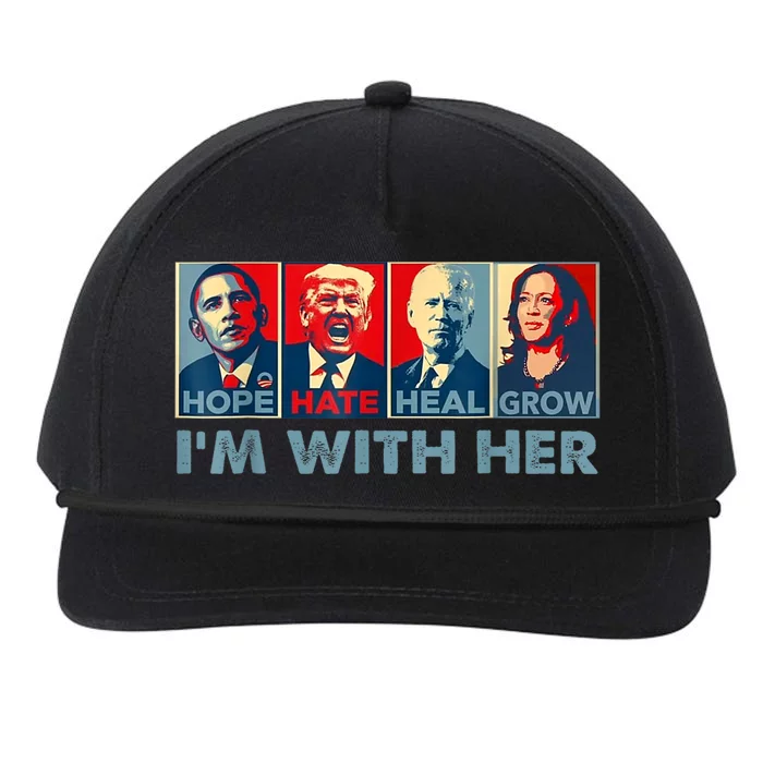 IM With Her Kamala Vote For 2024 President Kamalaharris Snapback Five-Panel Rope Hat