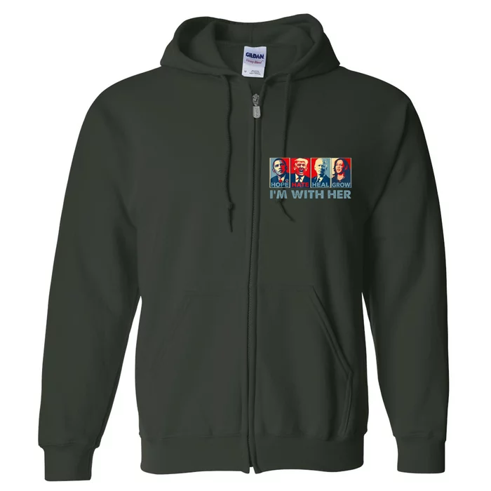 IM With Her Kamala Vote For 2024 President Kamalaharris Full Zip Hoodie