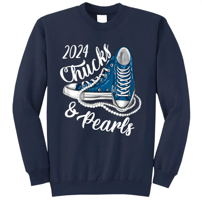 IM With Her Chucks And Pearls 2024 Kamala Election Sneakers Sweatshirt