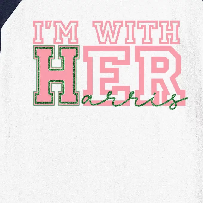 IM With Her Kamala Vote For 2024 President Kamala Harris Baseball Sleeve Shirt