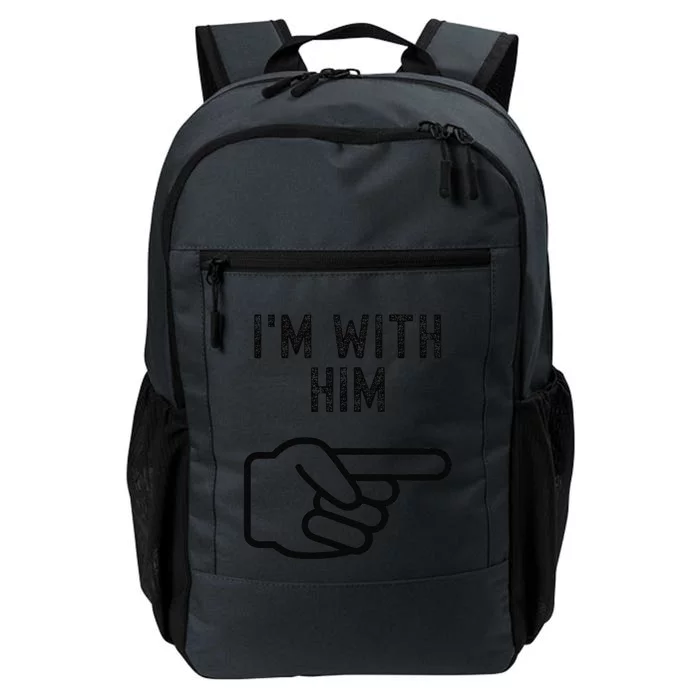 Im With Him Funny Couples Matching Halloween Daily Commute Backpack