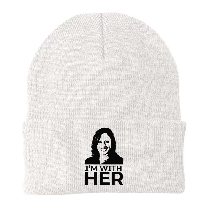 IM With Her Kamala Vote For 2024 President Kamala Harris Knit Cap Winter Beanie