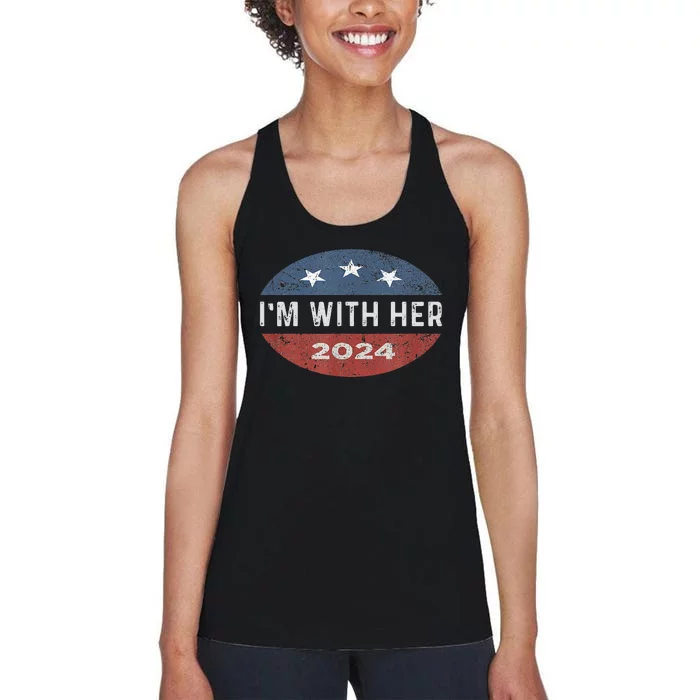 IM With Her Kamala Vote For 2024 President Kamala Harris Women's Racerback Tank