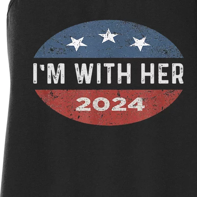 IM With Her Kamala Vote For 2024 President Kamala Harris Women's Racerback Tank