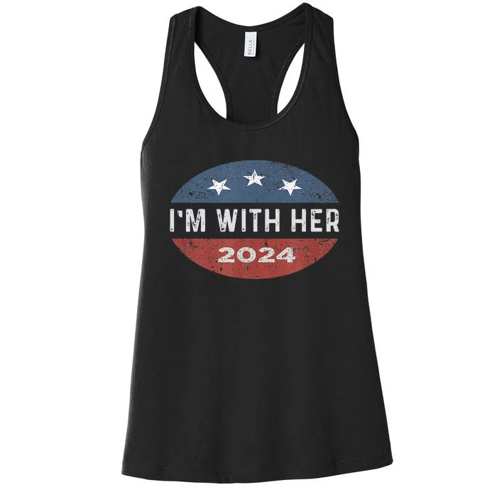 IM With Her Kamala Vote For 2024 President Kamala Harris Women's Racerback Tank