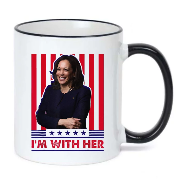 IM With Her Kamala Vote For 2024 President Kamala Harris Black Color Changing Mug