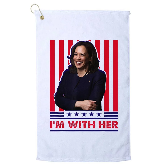 IM With Her Kamala Vote For 2024 President Kamala Harris Platinum Collection Golf Towel