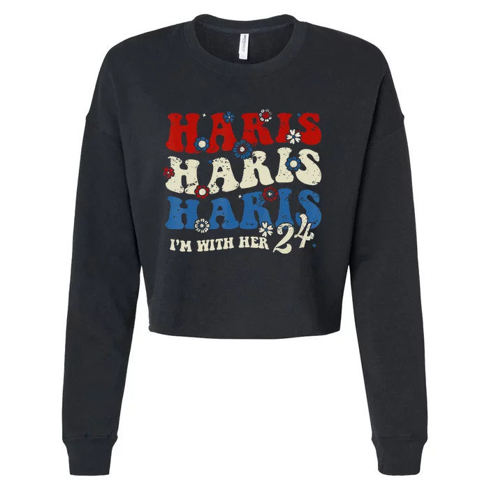 Im With Her Kamala Vote For 2024 President Kamala Harris Cropped Pullover Crew