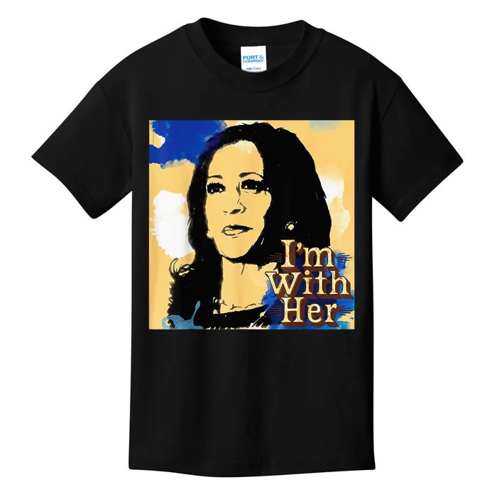 Im With Her Kamala Vote For 2024 President Kamala Harris Kids T-Shirt