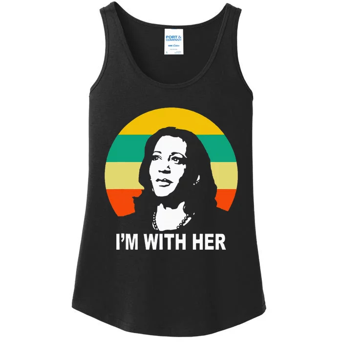 Im With Her Kamala Vote For 2024 President Kamala Harris Ladies Essential Tank