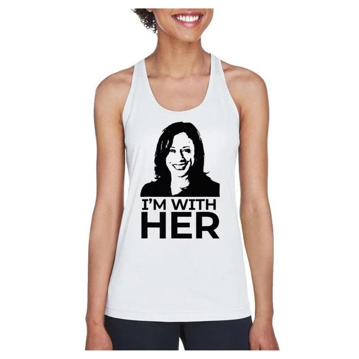 Im With Her Kamala Vote For 2024 President Kamala Harris Women's Racerback Tank